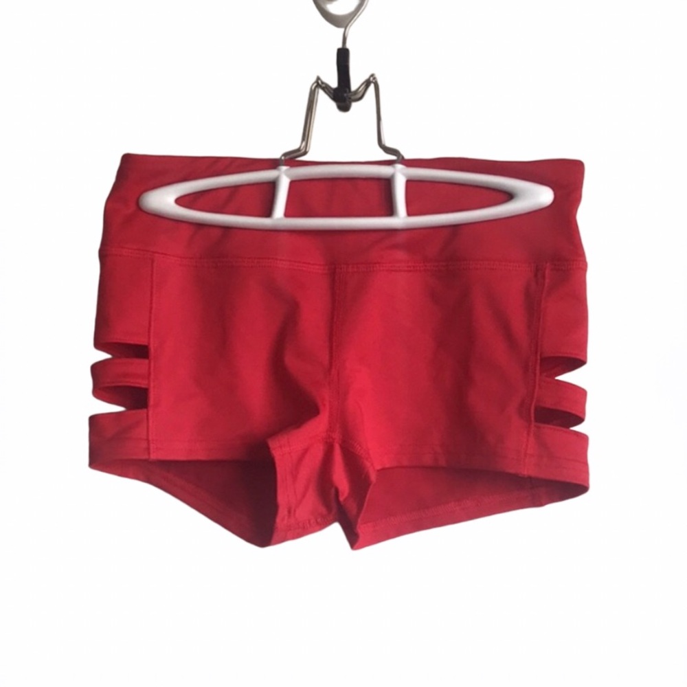 Forever 21 Women’s Red Cut-Out Mini Shorts Size XS